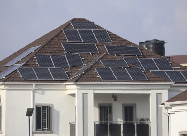 solar panel on a building solar panel on a building